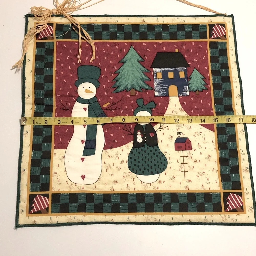 Festive Snowman Wall Hanging Decor